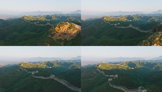 中国万里长城日出高清在线视频素材下载