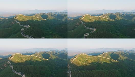 中国万里长城日出高清在线视频素材下载