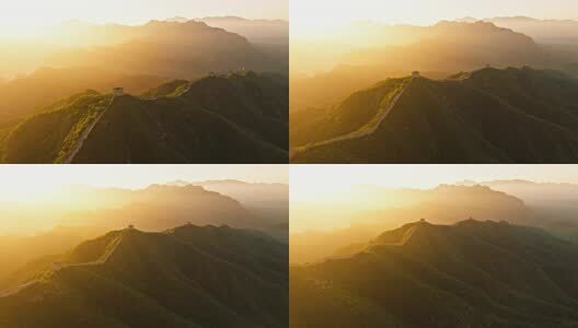 中国万里长城日出高清在线视频素材下载