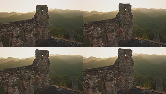 中国万里长城日出高清在线视频素材下载