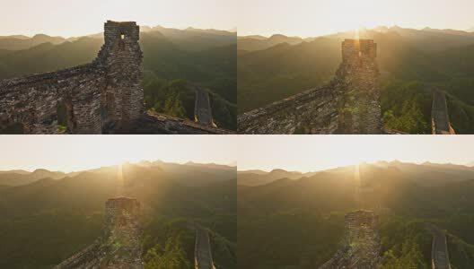 中国万里长城日出高清在线视频素材下载