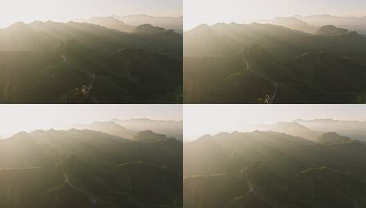 中国万里长城日出高清在线视频素材下载