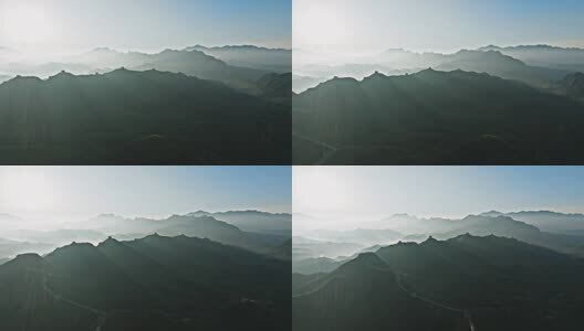 中国万里长城日出高清在线视频素材下载