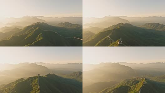 中国万里长城日出高清在线视频素材下载