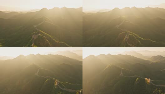 中国万里长城日出高清在线视频素材下载