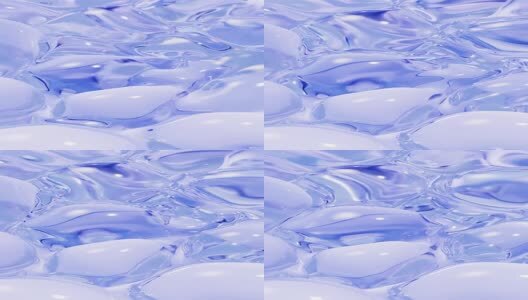 柔软透明的气泡曲面背景三维渲染高清在线视频素材下载