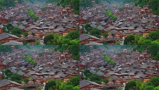 贵州少数民族村寨肇兴侗寨高清在线视频素材下载