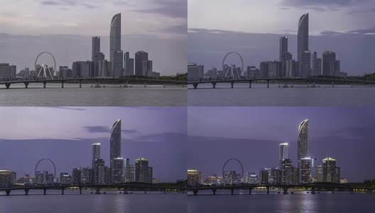 苏州园区延时航拍高清在线视频素材下载