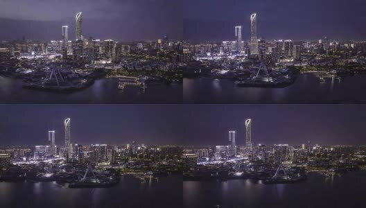 苏州园区延时航拍高清在线视频素材下载