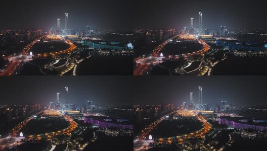 苏州园区延时航拍高清在线视频素材下载