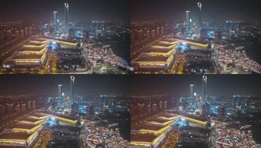 苏州园区延时航拍高清在线视频素材下载