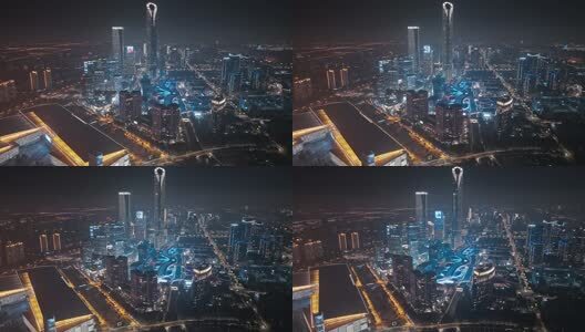 苏州园区延时航拍高清在线视频素材下载