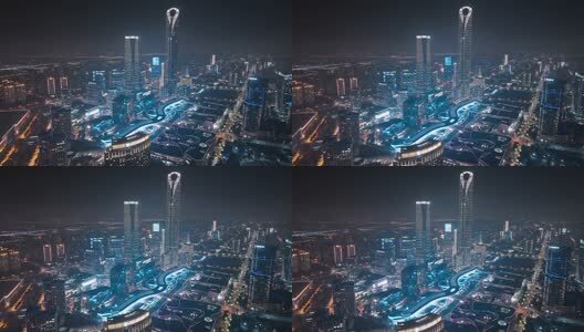 苏州园区延时航拍高清在线视频素材下载