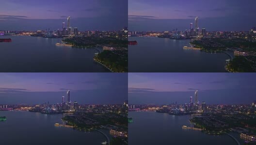 苏州园区延时航拍高清在线视频素材下载