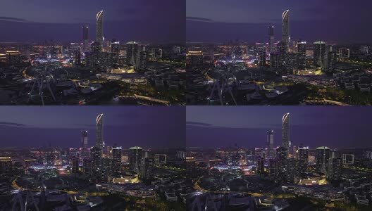 苏州园区延时航拍高清在线视频素材下载