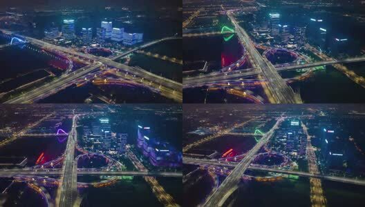 苏州园区延时航拍高清在线视频素材下载