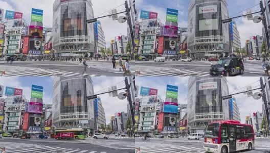 日本东京涩谷街头8K延时素材高清在线视频素材下载