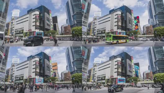 日本东京涩谷街头8K延时素材高清在线视频素材下载