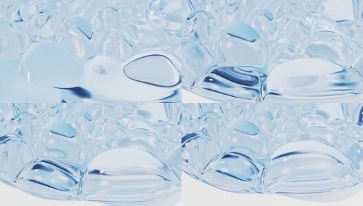 柔软透明的气泡曲面背景三维渲染高清在线视频素材下载