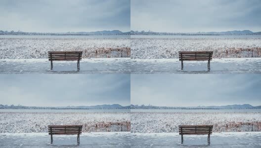 浙江杭州西湖雪景高清在线视频素材下载
