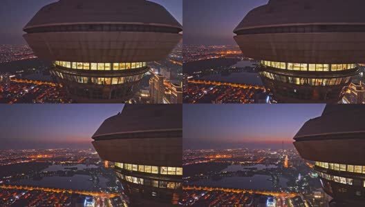 天津城市夜景航拍空镜高清在线视频素材下载