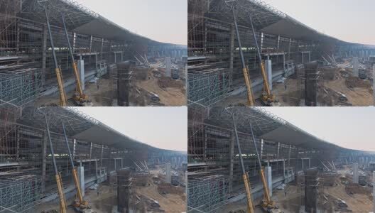 郑州新郑机场在建延时高清在线视频素材下载