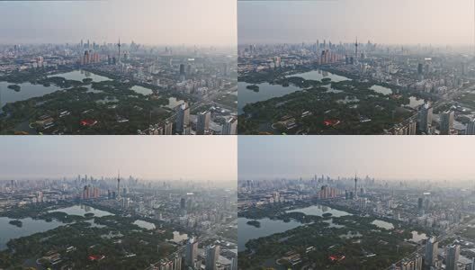 天津水上公园航拍高清在线视频素材下载