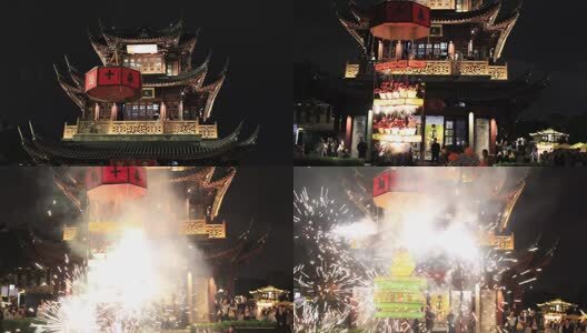 合集唯美苏州桃花坞国庆夜市非遗清代宫廷盒子灯绚丽绽放高清在线视频素材下载