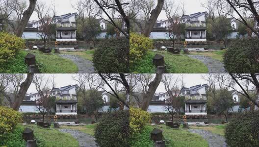 苏州香雪海司徒庙典雅古建筑自然风光高清在线视频素材下载