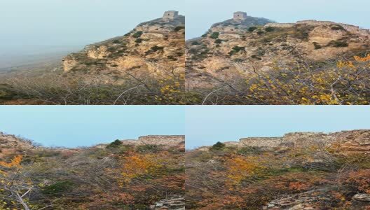 长城秋季景色高清在线视频素材下载
