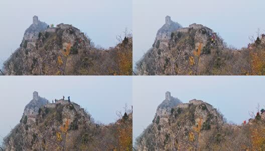 长城秋季景色高清在线视频素材下载