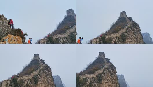 长城秋季景色高清在线视频素材下载