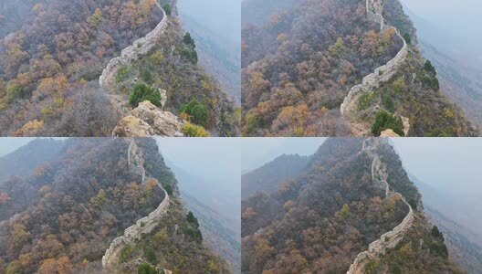 长城秋季景色高清在线视频素材下载