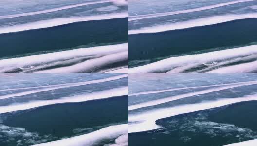 冬日湖面结冰高清在线视频素材下载