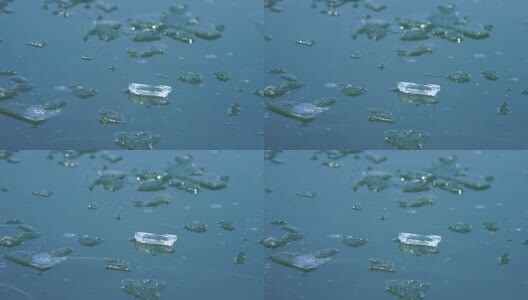 寒潮来临气温下降南京玄武湖公园湖面结冰高清在线视频素材下载