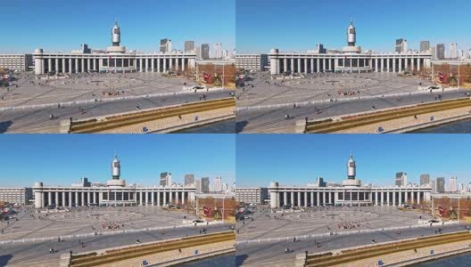 天津站航拍高清在线视频素材下载