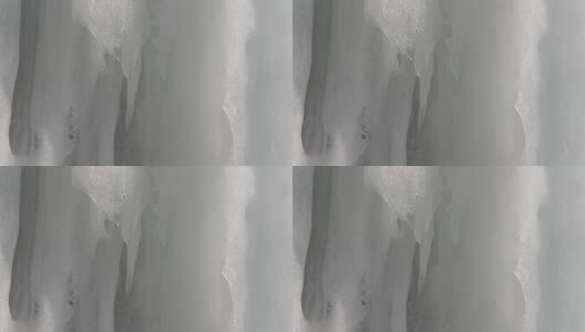 初春正在消融的冰柱高清在线视频素材下载