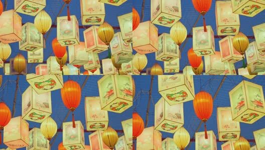 新年鱼灯花灯夜景高清在线视频素材下载