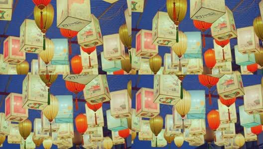 新年鱼灯花灯夜景高清在线视频素材下载