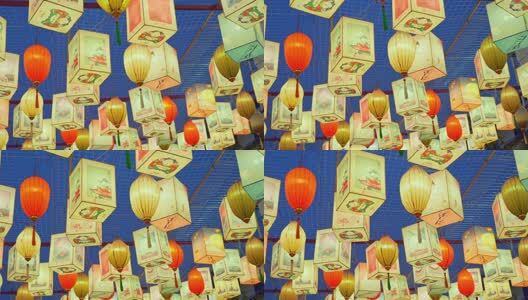 新年鱼灯花灯夜景高清在线视频素材下载