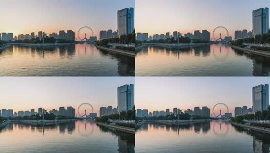 天津摩天轮延时高清在线视频素材下载