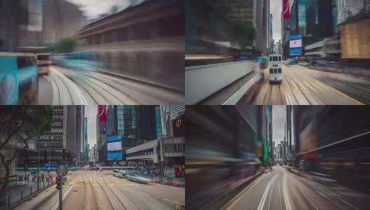 香港有轨电车高清在线视频素材下载