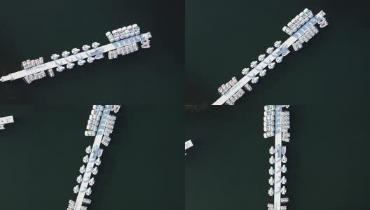 大连星海湾雪后航拍高清在线视频素材下载