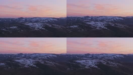 雅拉雪山晚霞高清在线视频素材下载