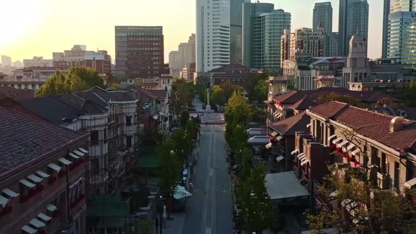 天津意式风情街航拍