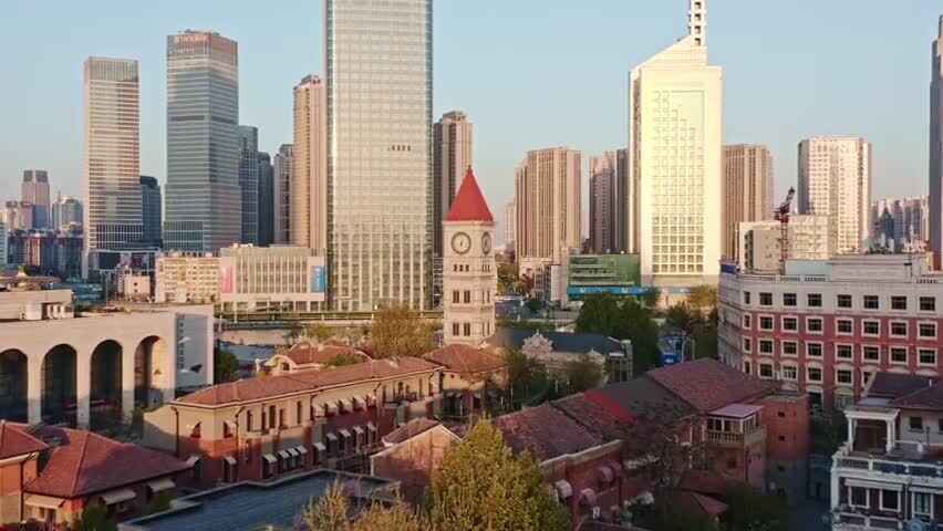 天津意式风情街航拍