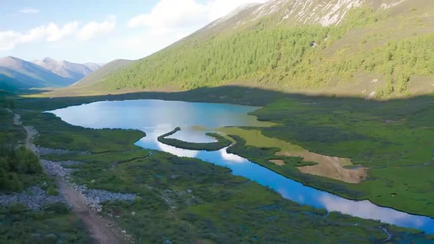 四川松潘羊拱海航拍