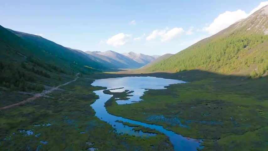 四川松潘羊拱海航拍