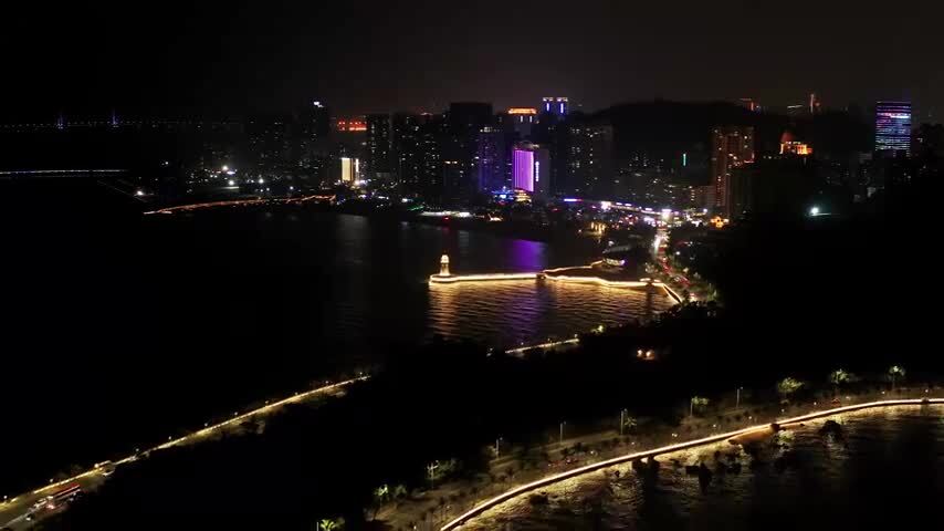 珠海浪漫情侣路夜景