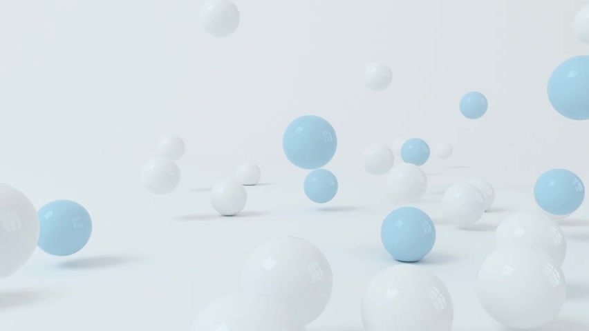 大量弹性的小球与白色背景